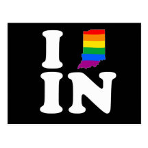 AMO INDIANA GAY - BLANCO - .PNG TARJETA POSTAL