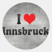 Amo Innsbruck, Austria Pegatina Redonda
