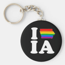 AMO IOWA GAY - - EL BLANCO - .PNG LLAVERO PERSONALIZADO