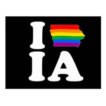 AMO IOWA GAY - - EL BLANCO - .PNG TARJETAS POSTALES