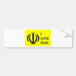 AMO IRÁN 1 PEGATINA DE PARACHOQUE