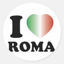 Amo Italia Etiqueta Redonda