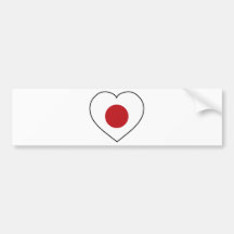 Amo Japón Etiqueta De Parachoque