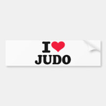Amo judo etiqueta de parachoque