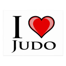Amo judo tarjeta postal