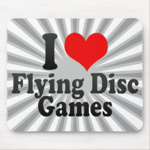 Amo juegos del disco de vuelo alfombrillas de ratones
