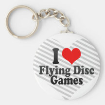 Amo juegos del disco de vuelo llaveros