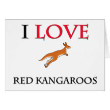 Amo KangaROOS rojo Tarjetas