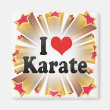 Amo karate imán de nevera