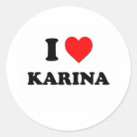 Amo Karina Etiqueta Redonda
