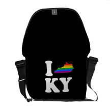 AMO KENTUCKY GAY - BLANCO - .PNG BOLSA MESSENGER