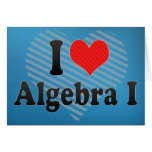 Amo la álgebra I Tarjeta
