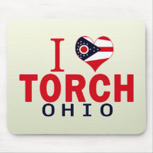 Amo la antorcha, Ohio Alfombrillas De Raton