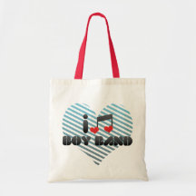Amo la banda del muchacho bolsa de mano