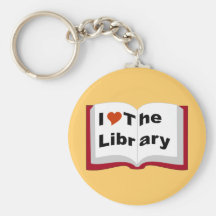 Amo la biblioteca llaveros personalizados