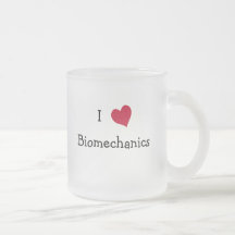 Amo la biomecánica taza