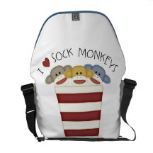AMO la bolsa de mensajero del carrito de los monos Bolsas De Mensajería