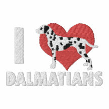 Amo la camisa bordada los Dalmatians (el polo)