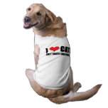 Amo la camisa del perro de los gatos camiseta de perro