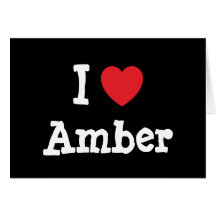 Amo la camiseta ambarina del corazón felicitacion 