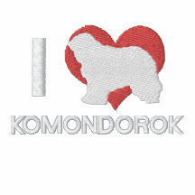 Amo la camiseta bordada Komondorok