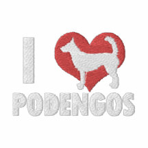Amo la camiseta bordada Podengos del alambre