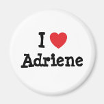 Amo la camiseta del corazón de Adriene Imanes De Nevera