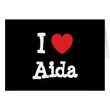 Amo la camiseta del corazón de Aida Felicitación
