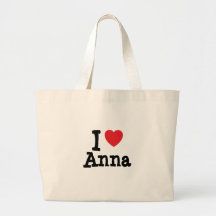 Amo la camiseta del corazón de Ana Bolsa