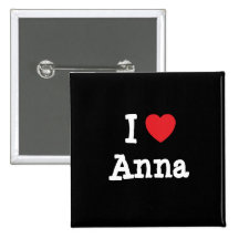 Amo la camiseta del corazón de Ana Pins