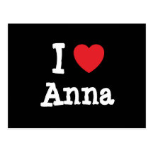 Amo la camiseta del corazón de Ana Postal