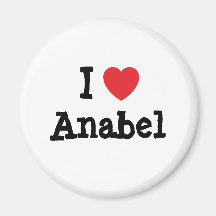 Amo la camiseta del corazón de Anabel Imán De Frigorífico