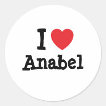Amo la camiseta del corazón de Anabel Pegatina