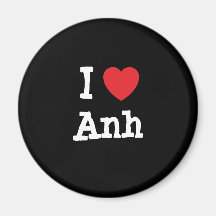 Amo la camiseta del corazón de Anh Imán De Frigorífico