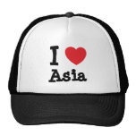 Amo la camiseta del corazón de Asia Gorro De Camionero