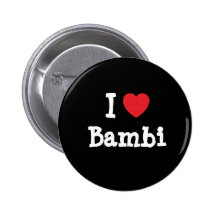 Amo la camiseta del corazón de Bambi Pins