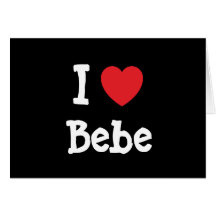 Amo la camiseta del corazón de Bebe Felicitación