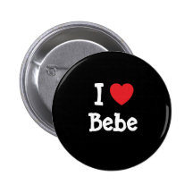 Amo la camiseta del corazón de Bebe Pin
