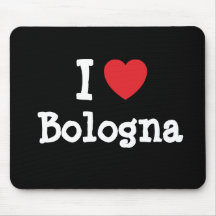 Amo la camiseta del corazón de Bolonia Tapete De Ratón