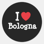 Amo la camiseta del corazón de Bolonia Pegatina Redonda