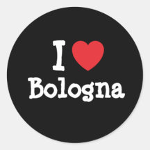 Amo la camiseta del corazón de Bolonia Pegatina Redonda