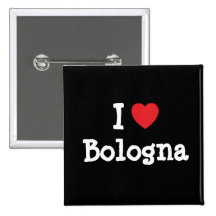 Amo la camiseta del corazón de Bolonia Pins