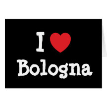 Amo la camiseta del corazón de Bolonia Felicitaciones