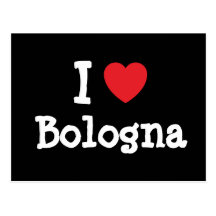 Amo la camiseta del corazón de Bolonia Tarjetas Postales