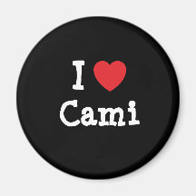 Amo la camiseta del corazón de Cami Imanes