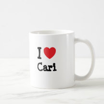 Amo la camiseta del corazón de Cari Taza De Café