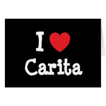 Amo la camiseta del corazón de Carita Tarjetas