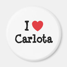 Amo la camiseta del corazón de Carlota Imán De Frigorífico