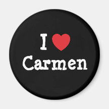 Amo la camiseta del corazón de Carmen Iman De Frigorífico
