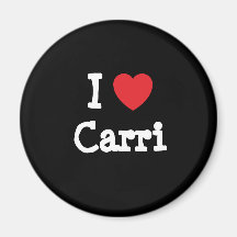 Amo la camiseta del corazón de Carri Imán De Nevera